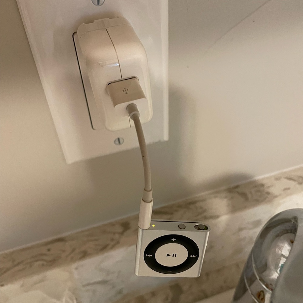 IPod Shuffle, iPhone Chargers, Adapter, and Headphones - Picture 2 of 2